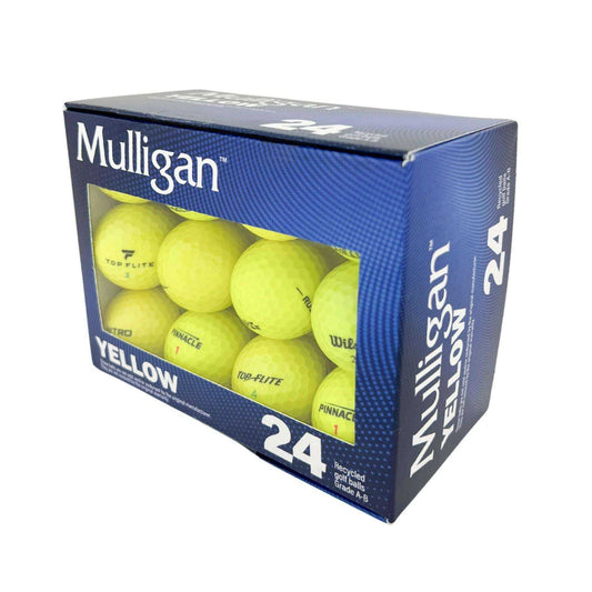 24-Pack Recycled Yellow Golf Balls – Mixed Brands, A-B Grade Quality Home & Garden