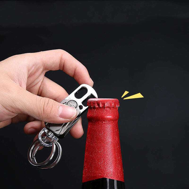 3-in-1 Fidget Spinner Keychain with Pocket Cutter & Bottle Opener 0