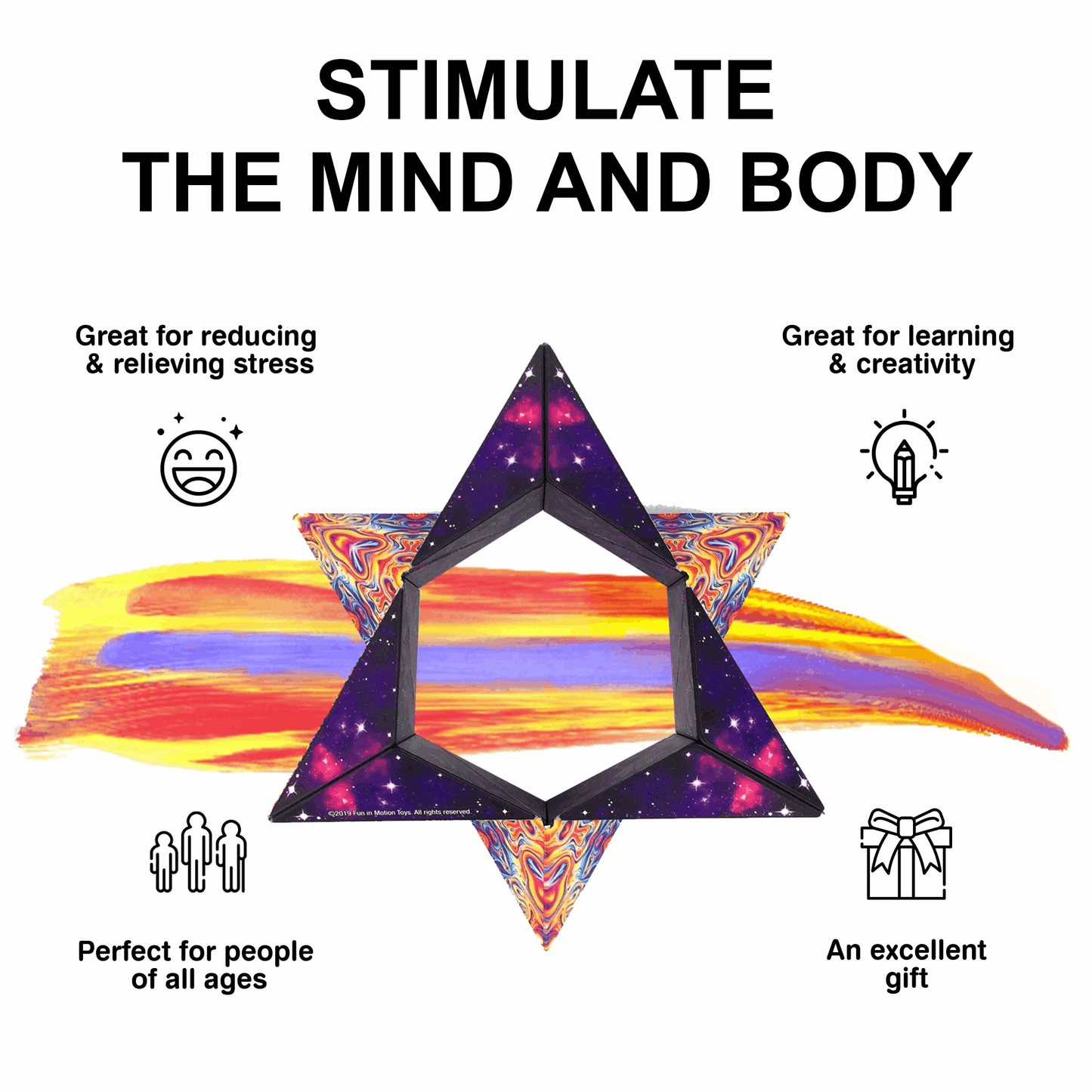 3D Changeable Magnetic Magic Cube - Fun Puzzle Cube for Kids and Antistress Toy Toys