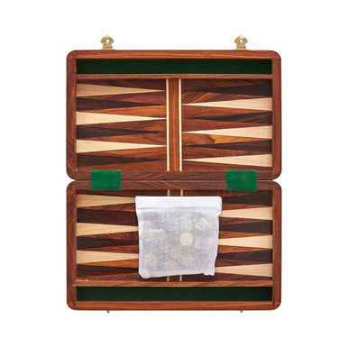 Brown Wood Backgammon Set for Classic Gameplay