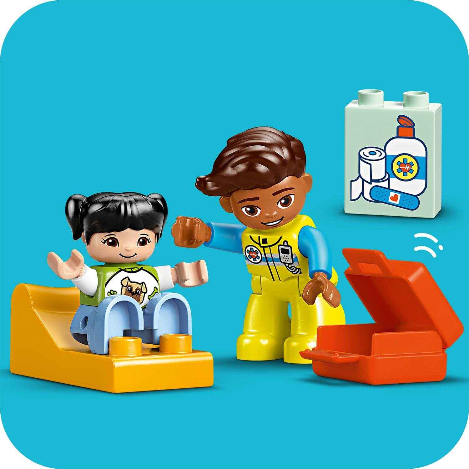 Duplo Ambulance Playset with Driver for Creative Roleplay Toys & Games > Toys > Construction Toys > Interlocking Blocks > LEGO > LEGO Duplo