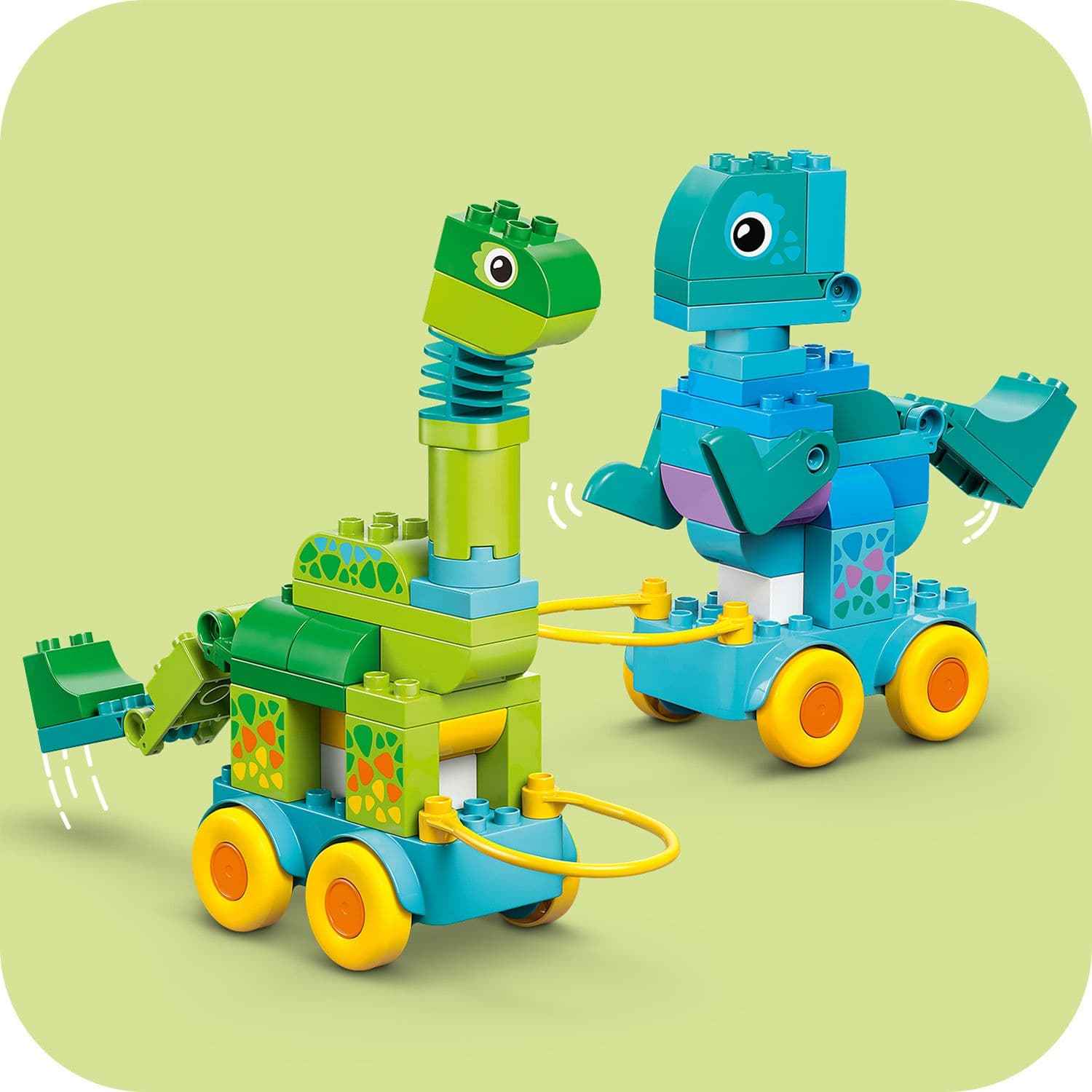 Duplo Dinosaurs on Wheels Set - 3 in 1 Building Adventure Toys & Games > Toys > Construction Toys > Interlocking Blocks > LEGO > LEGO Duplo