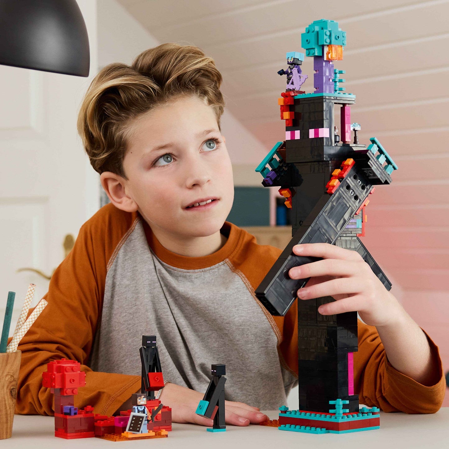 Lego Minecraft Enderman Tower Buildable Playset Toys & Games > Toys > Construction Toys > Interlocking Blocks > LEGO > LEGO Minecraft