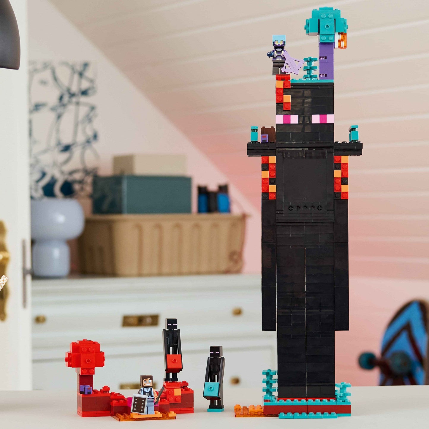 Lego Minecraft Enderman Tower Buildable Playset Toys & Games > Toys > Construction Toys > Interlocking Blocks > LEGO > LEGO Minecraft