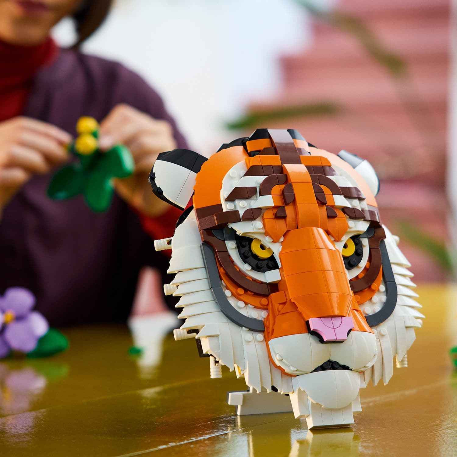 Lego Tiger Wall Art - The Fauna Collection 3D Wall Art Toys & Games > Toys > Construction Toys > Interlocking Blocks > LEGO > Other LEGO Sets