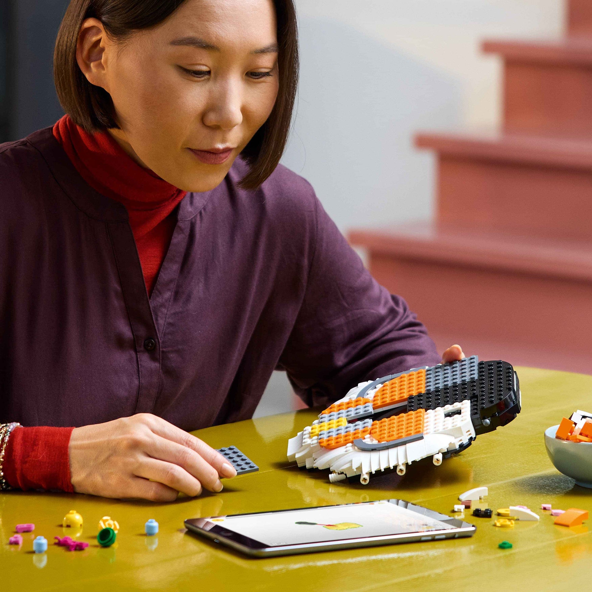 Lego Tiger Wall Art - The Fauna Collection 3D Wall Art Toys & Games > Toys > Construction Toys > Interlocking Blocks > LEGO > Other LEGO Sets