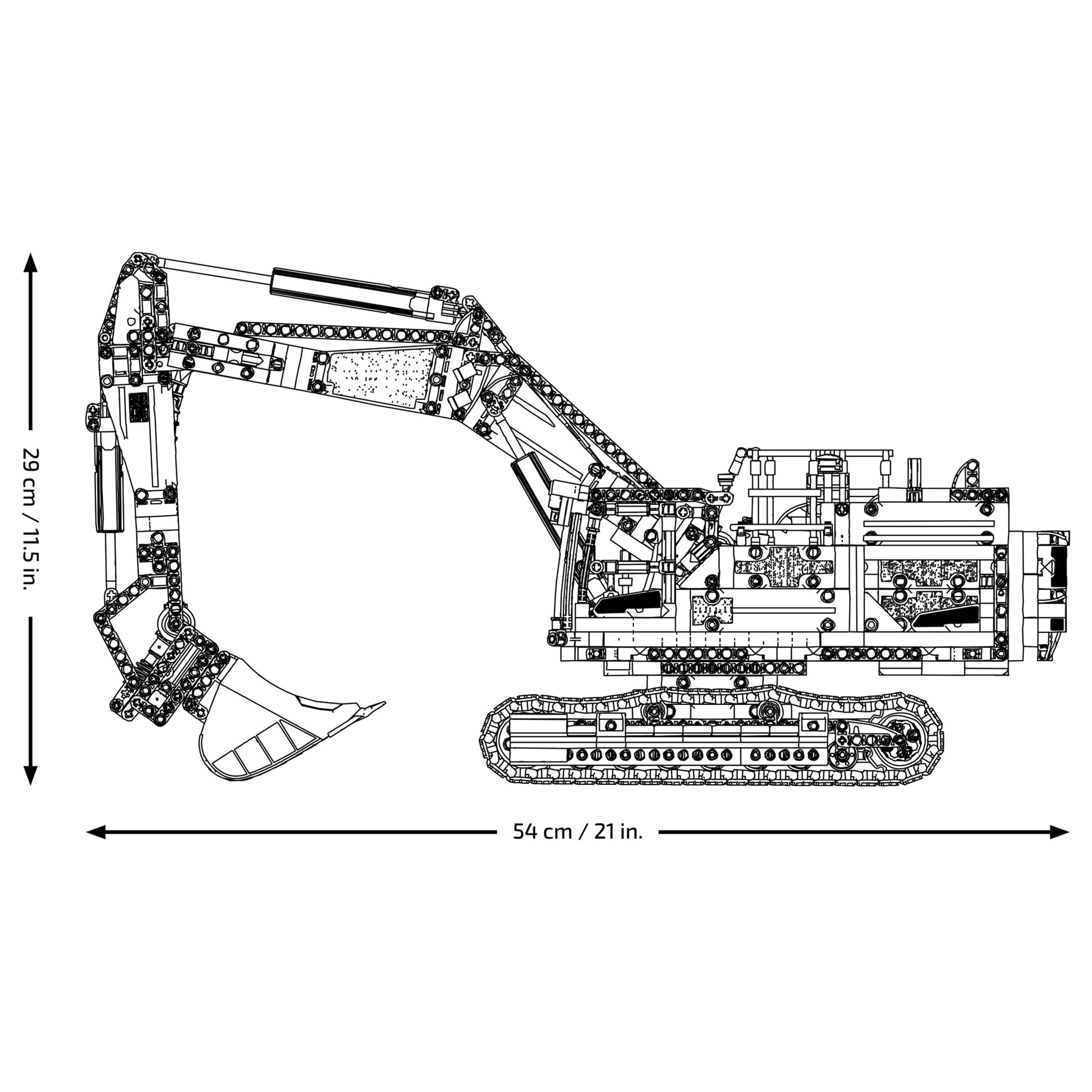 Lego Technic Volvo EC500 Excavator - Build Your Own Hybrid Excavator Model Toys & Games > Toys > Construction Toys > Interlocking Blocks > LEGO > LEGO Technic