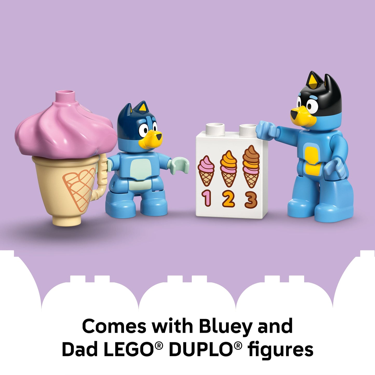 Duplo Bluey Ice Cream Trip Set Toys & Games > Toys > Construction Toys > Interlocking Blocks > LEGO > LEGO Duplo