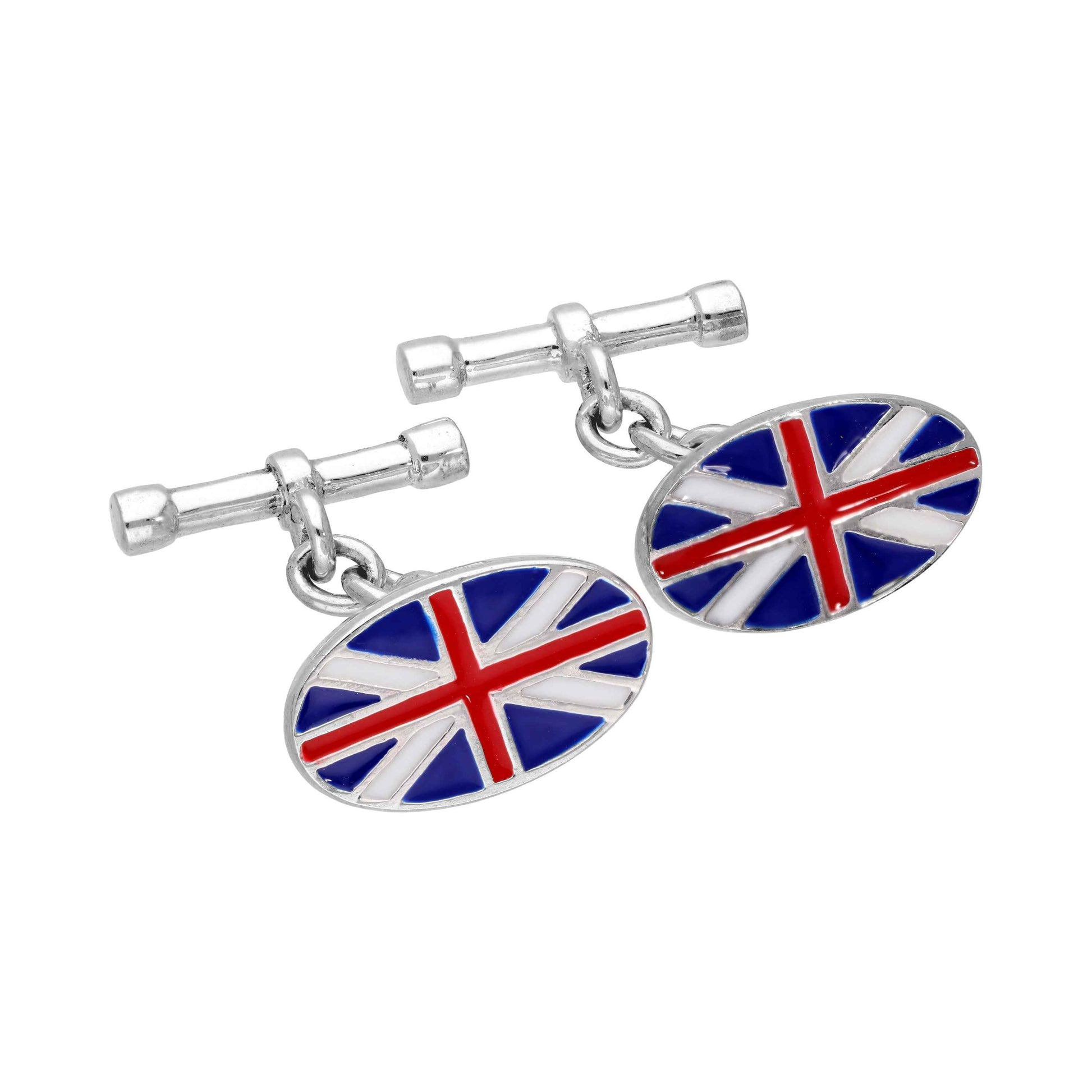 Sterling Silver Union Jack Cufflinks - Classy British Accessory Cufflinks