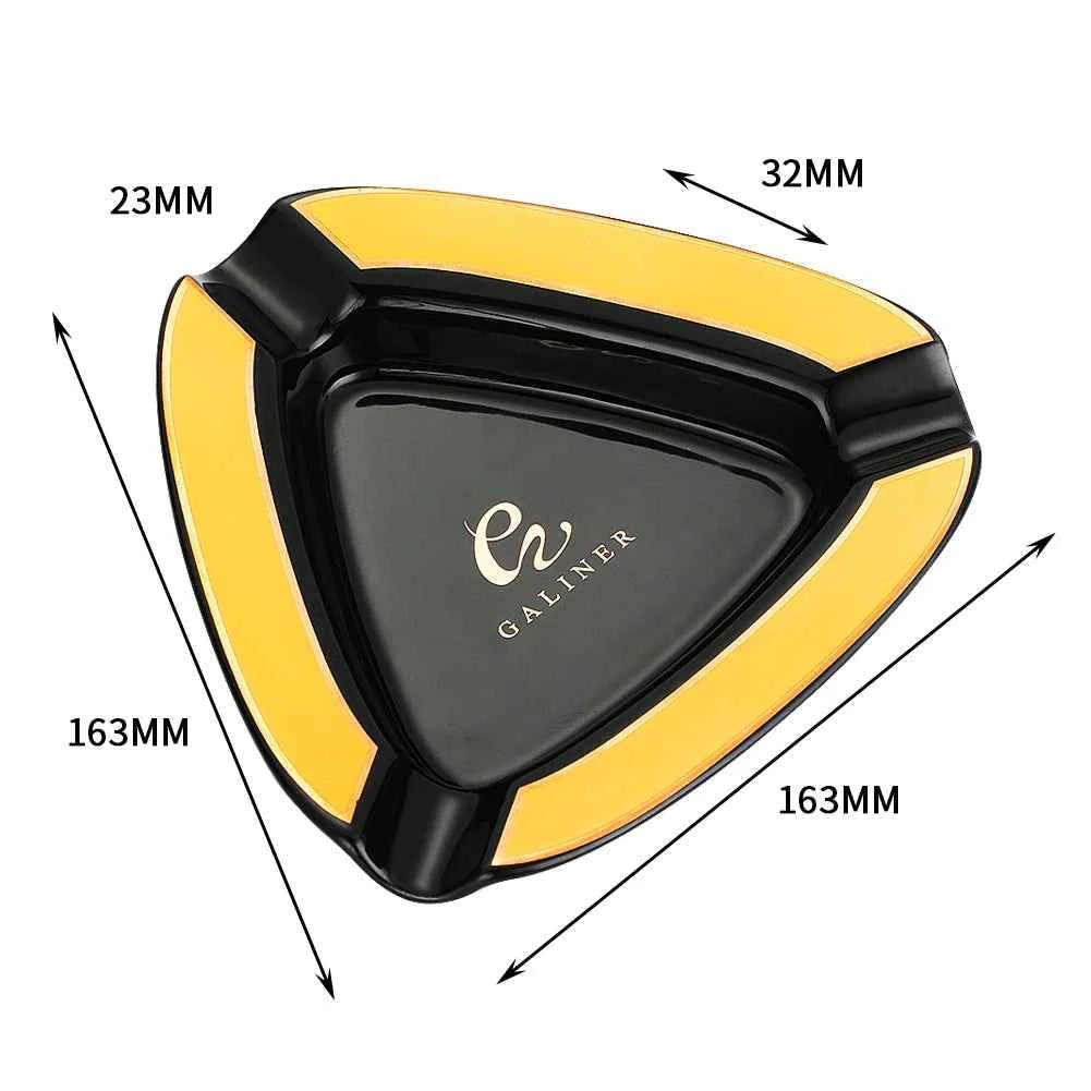 Galiner Ceramic Cigar Ashtray - Portable 3 Holder Design