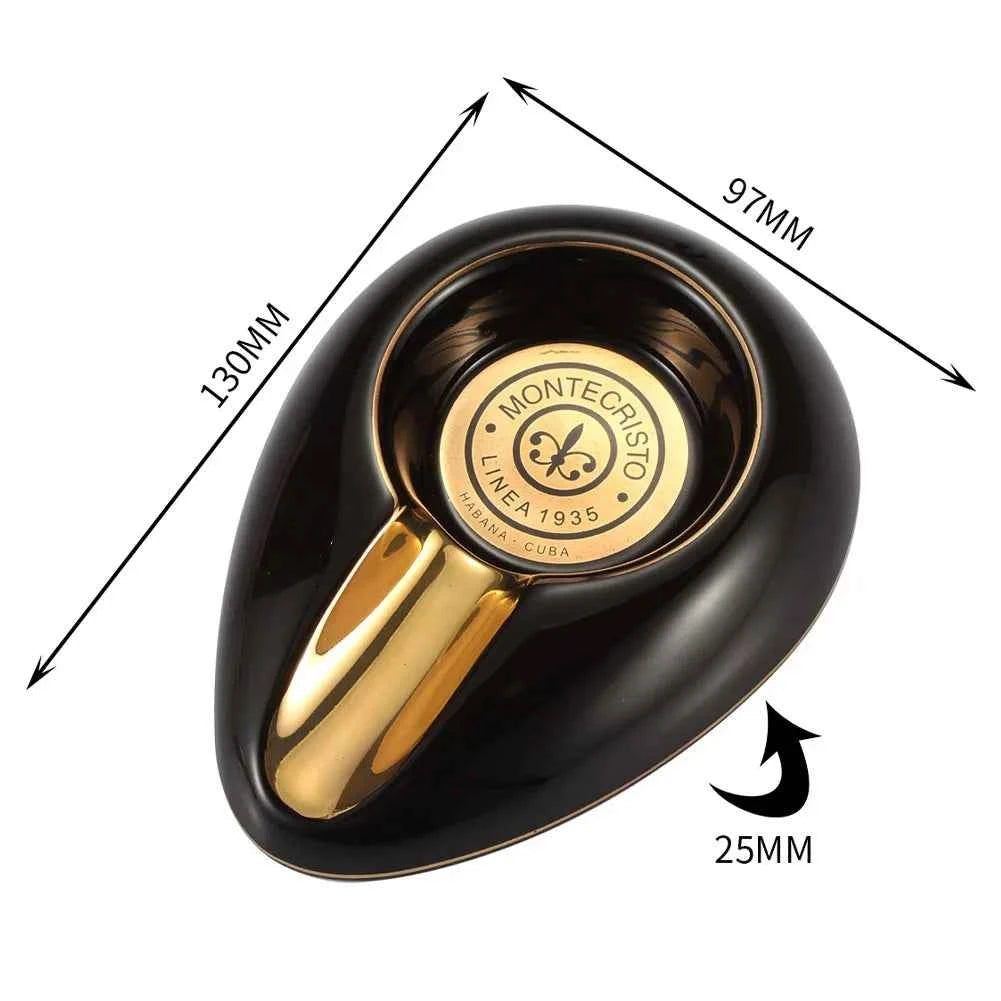 Galiner Ceramic Cigar Ashtray - Portable 3 Holder Design