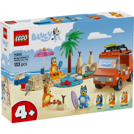 Lego Bluey's Beach & Family Car Trip Set for Fun-Filled Adventures Toys & Games > Toys > Construction Toys > Interlocking Blocks > LEGO > Other LEGO Sets