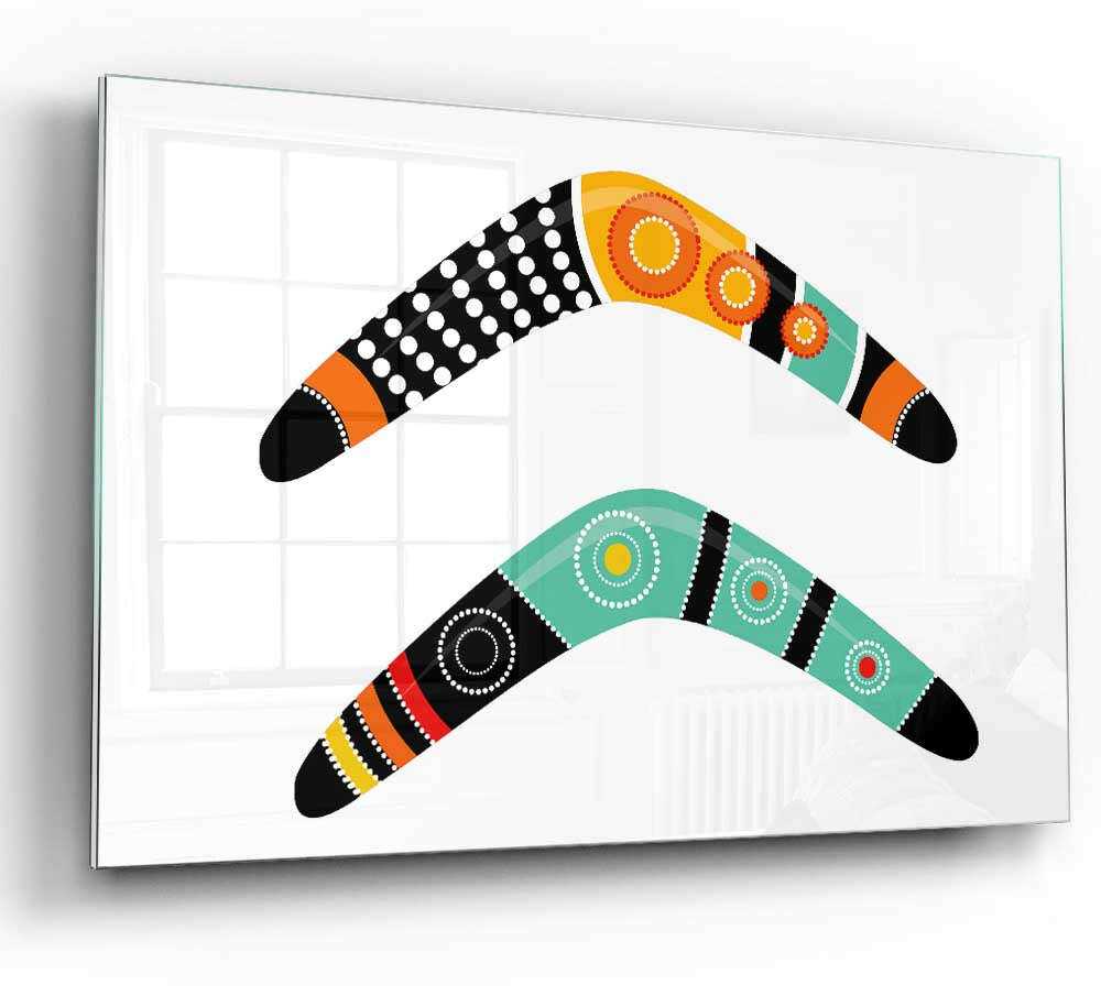 Aboriginal Boomerang – Handcrafted Indigenous Art Piece Home Decor