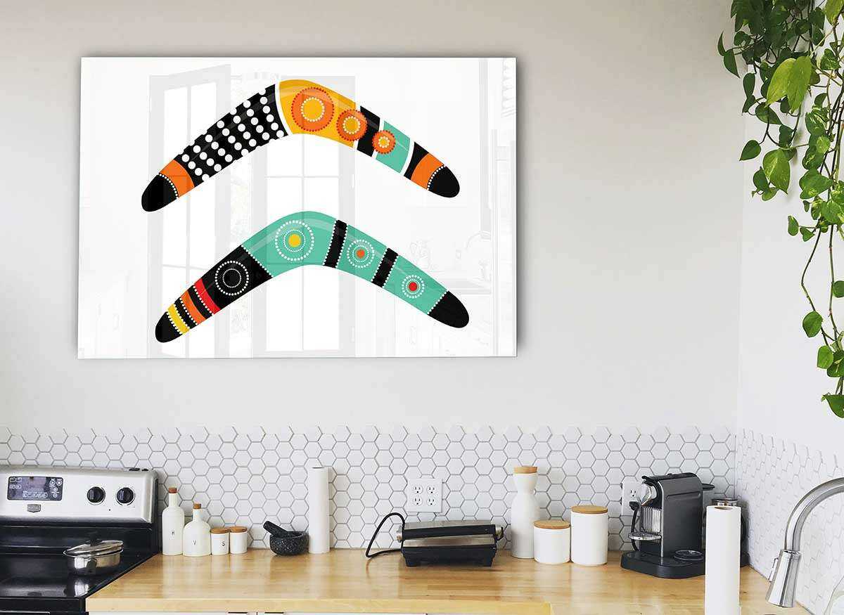 Aboriginal Boomerang – Handcrafted Indigenous Art Piece Home Decor