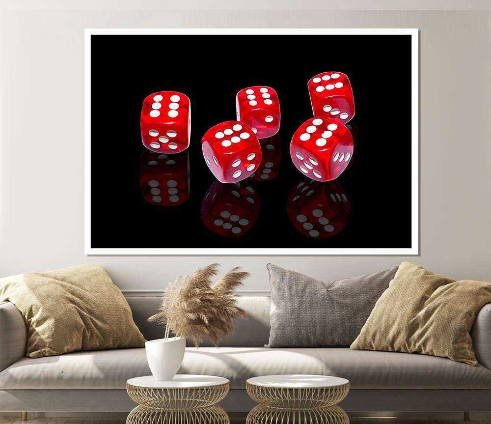 All Sixes Dice Poster for Gamers and Collectors Home Decor