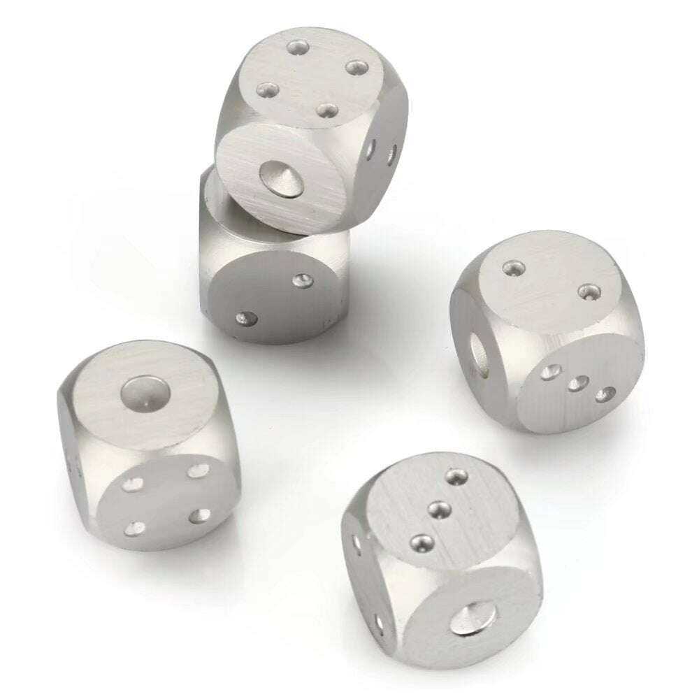 Aluminium Alloy Dice Set for Gaming and Collecting Novelty