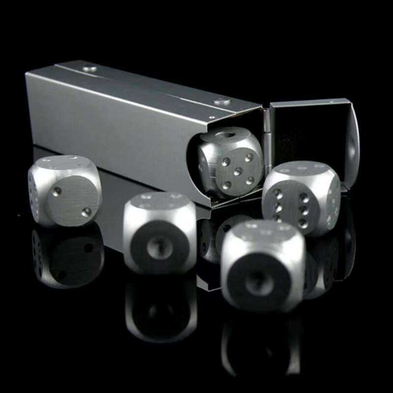 Aluminium Alloy Dice Set for Gaming and Collecting Novelty