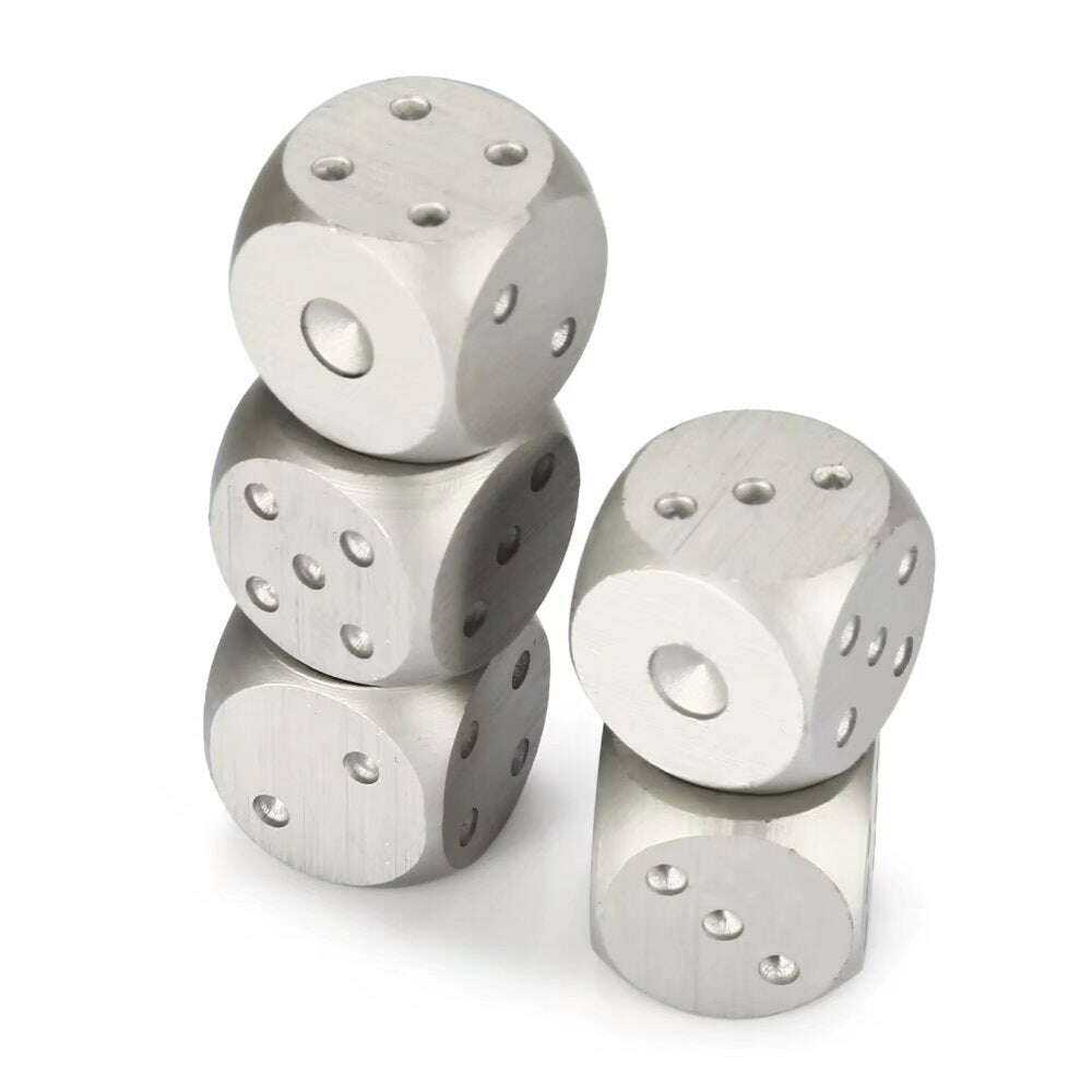 Aluminium Alloy Dice Set for Gaming and Collecting Novelty