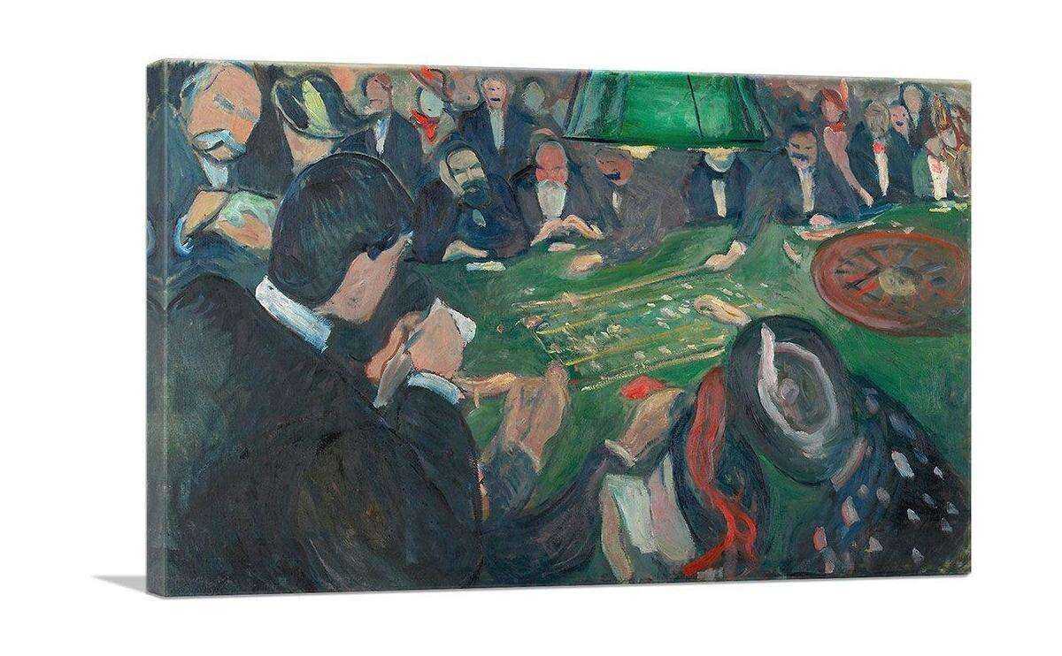 At the Roulette Table in Monte Carlo - Art canvas Home & Garden