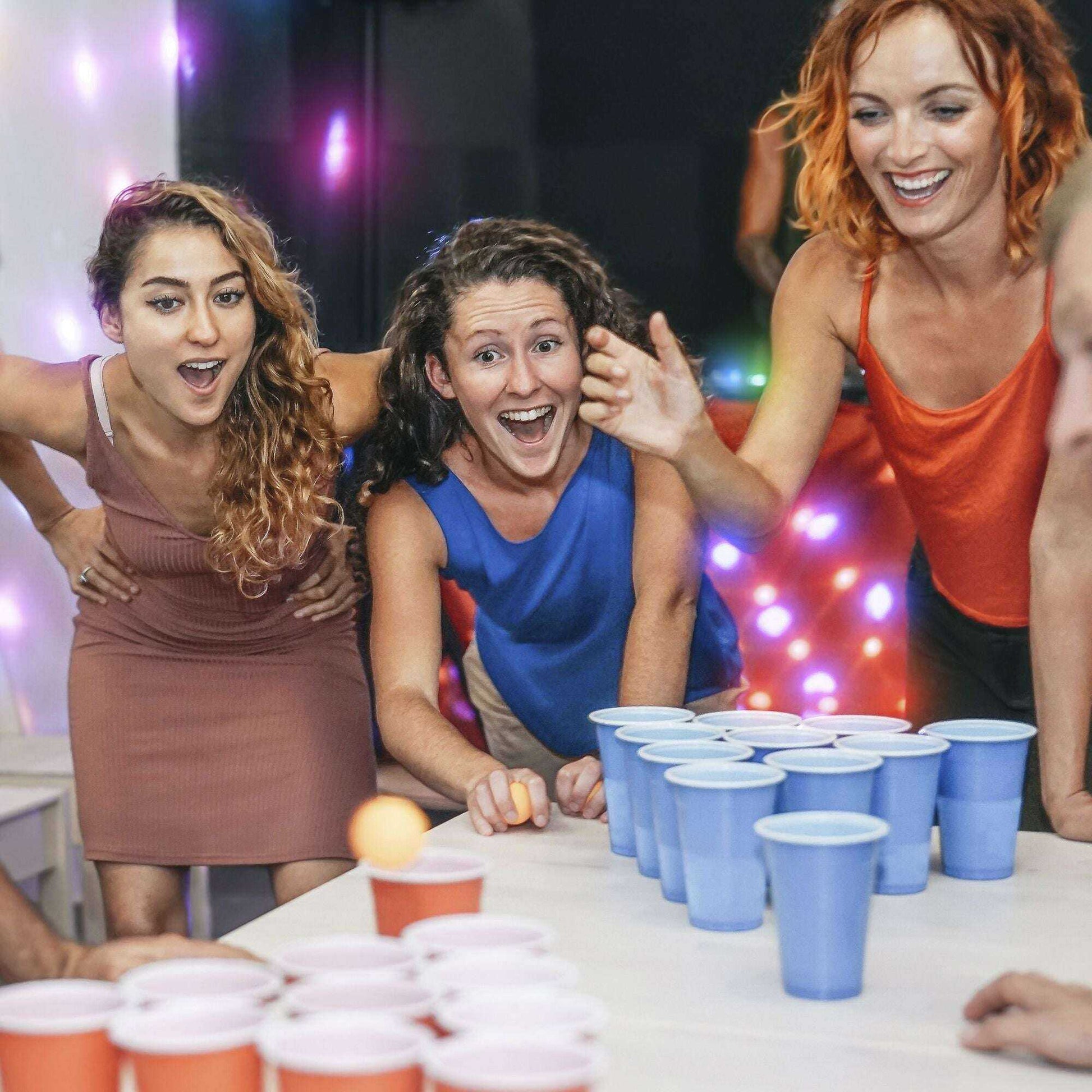 Beer Pong Table Mat Drinking Game - Strip Beer Pong Home & Garden