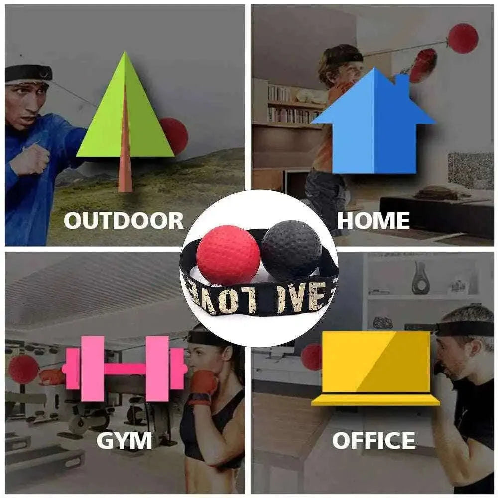 Boxing Reflex Ball Speed Ball with Headband Sports & Outdoors