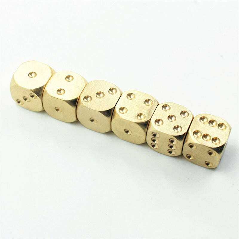 Brass Dice Set for Tabletop Gaming and Collectors Home & Garden