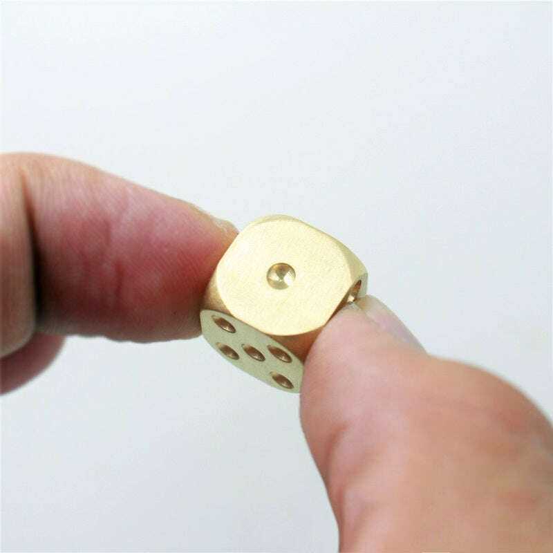 Brass Dice Set for Tabletop Gaming and Collectors Home & Garden