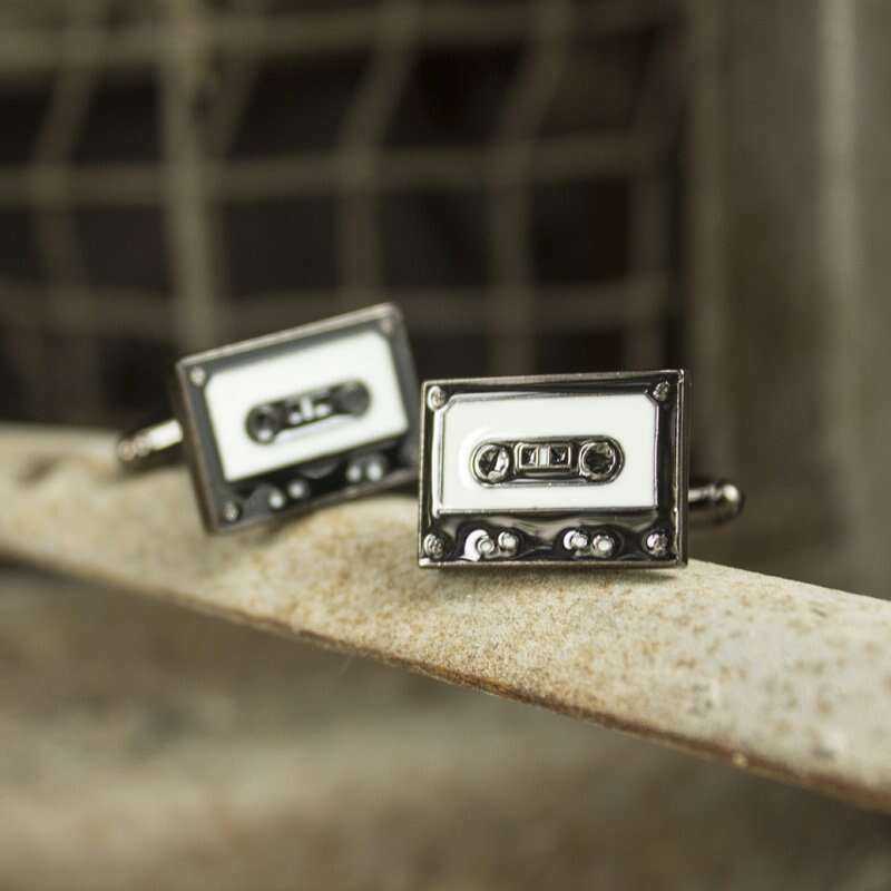 Cassette Cufflinks for Music Lovers - Unique Accessory Cufflinks