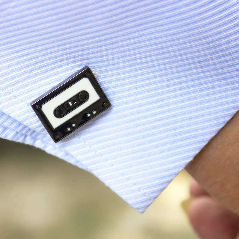 Cassette Cufflinks for Music Lovers - Unique Accessory Cufflinks