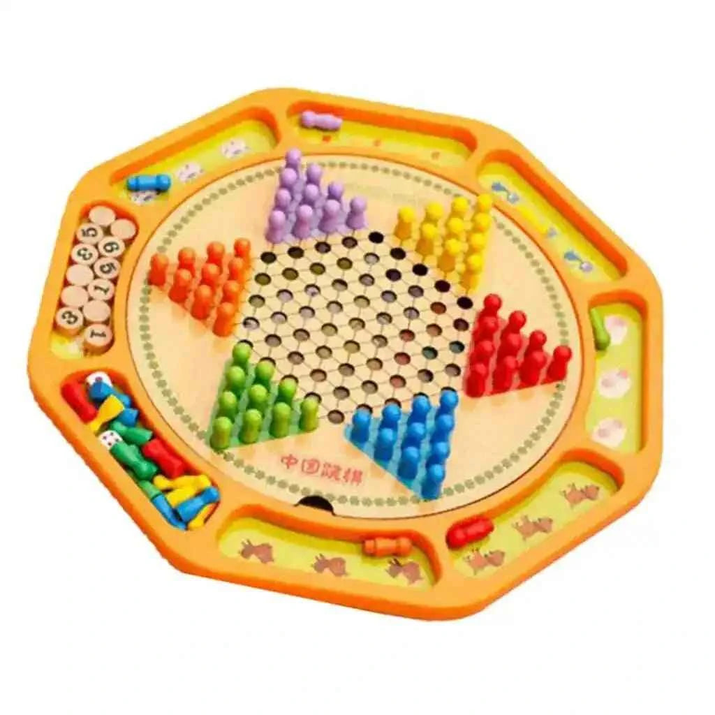 Chinese Checkers Flying Chess for Kids - Cute Pet Cognitive Ability Game