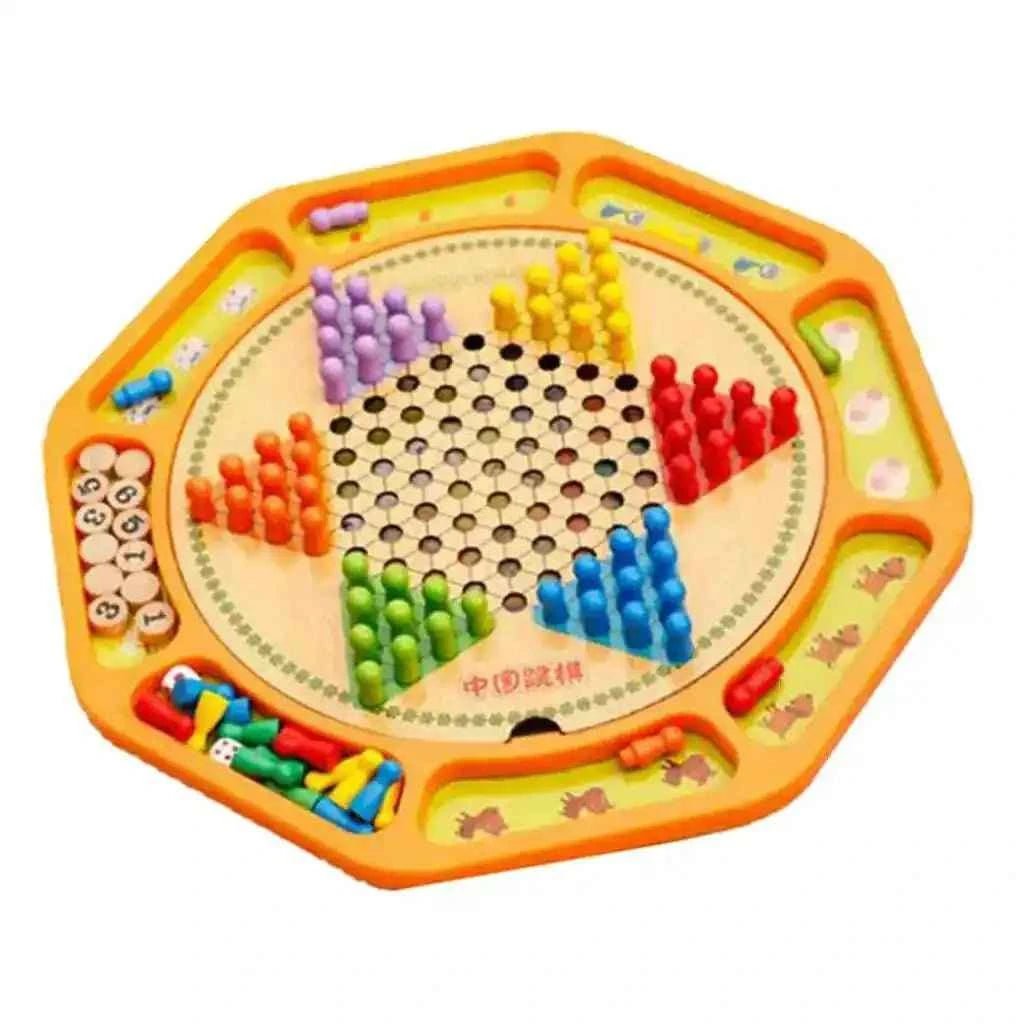 Chinese Checkers Flying Chess for Kids - Cute Pet Cognitive Ability Game