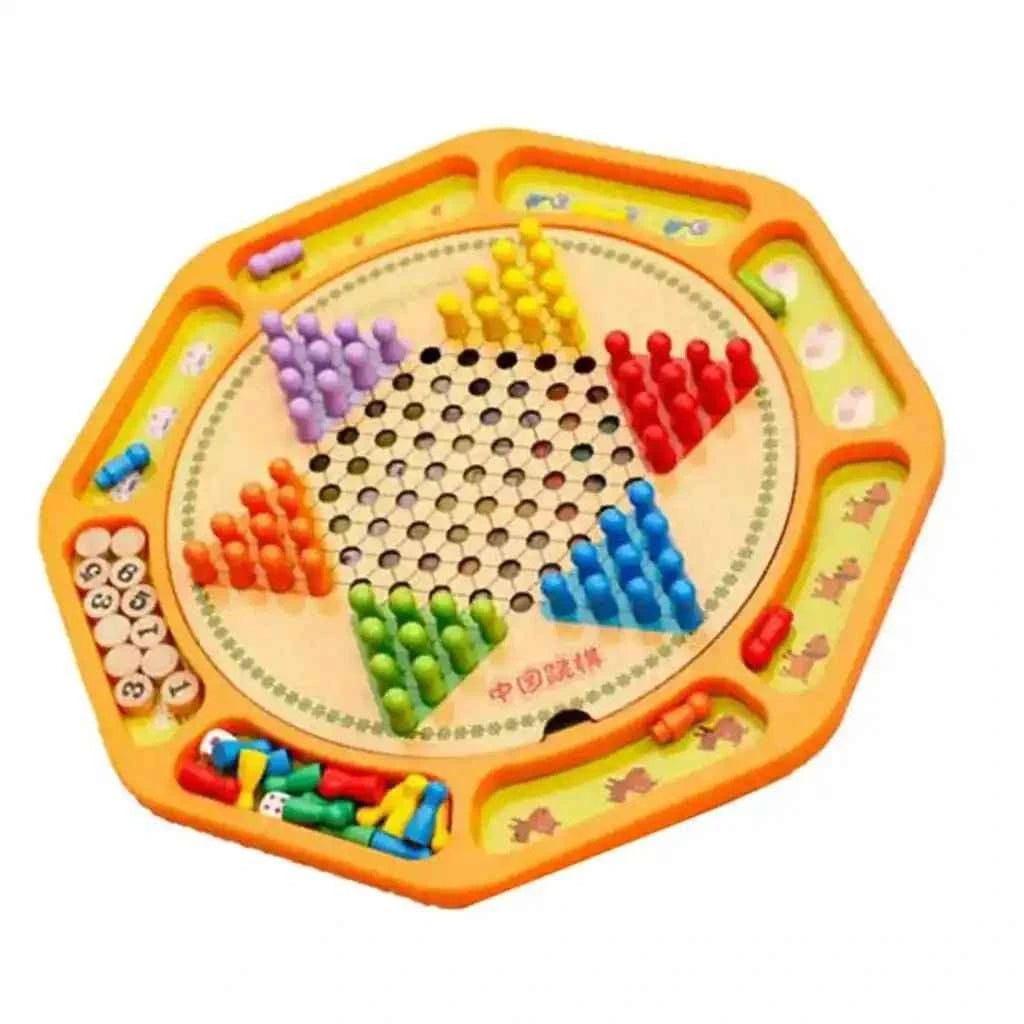 Chinese Checkers Flying Chess for Kids - Cute Pet Cognitive Ability Game