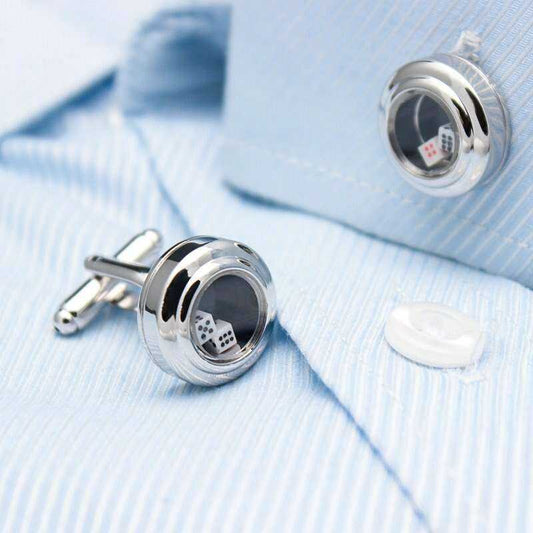 Dice Cup Cufflinks - Unique Accessory for Gamblers Cufflinks