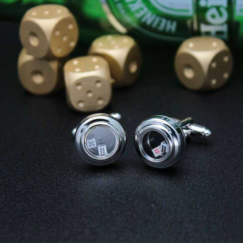 Dice Cup Cufflinks - Unique Accessory for Gamblers Cufflinks
