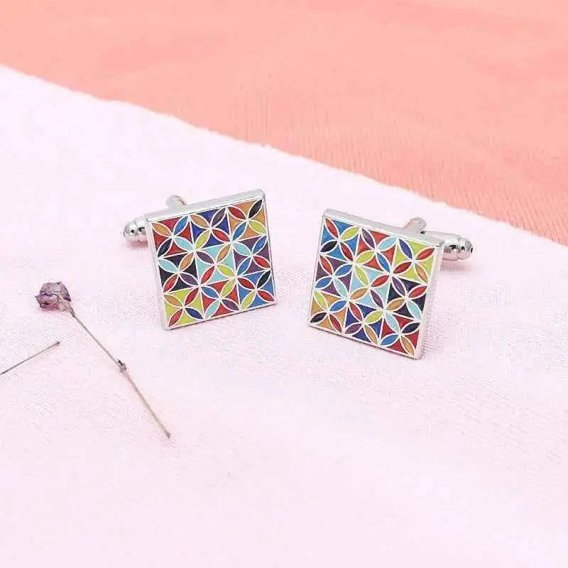 Enamel Art Cufflinks - Unique Handcrafted Accessories Cufflinks