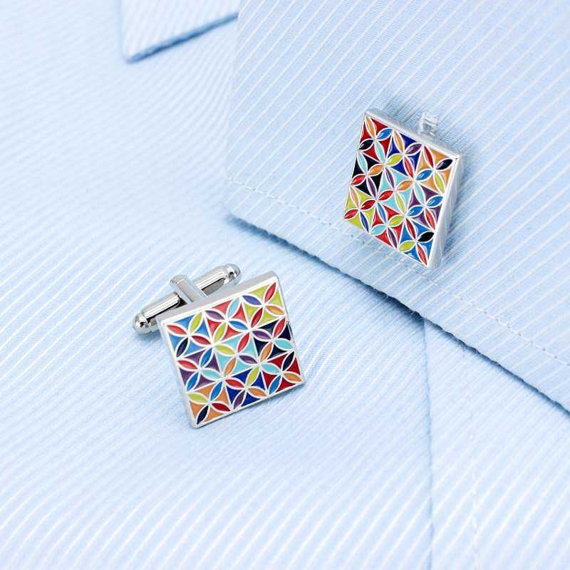 Enamel Art Cufflinks - Unique Handcrafted Accessories Cufflinks