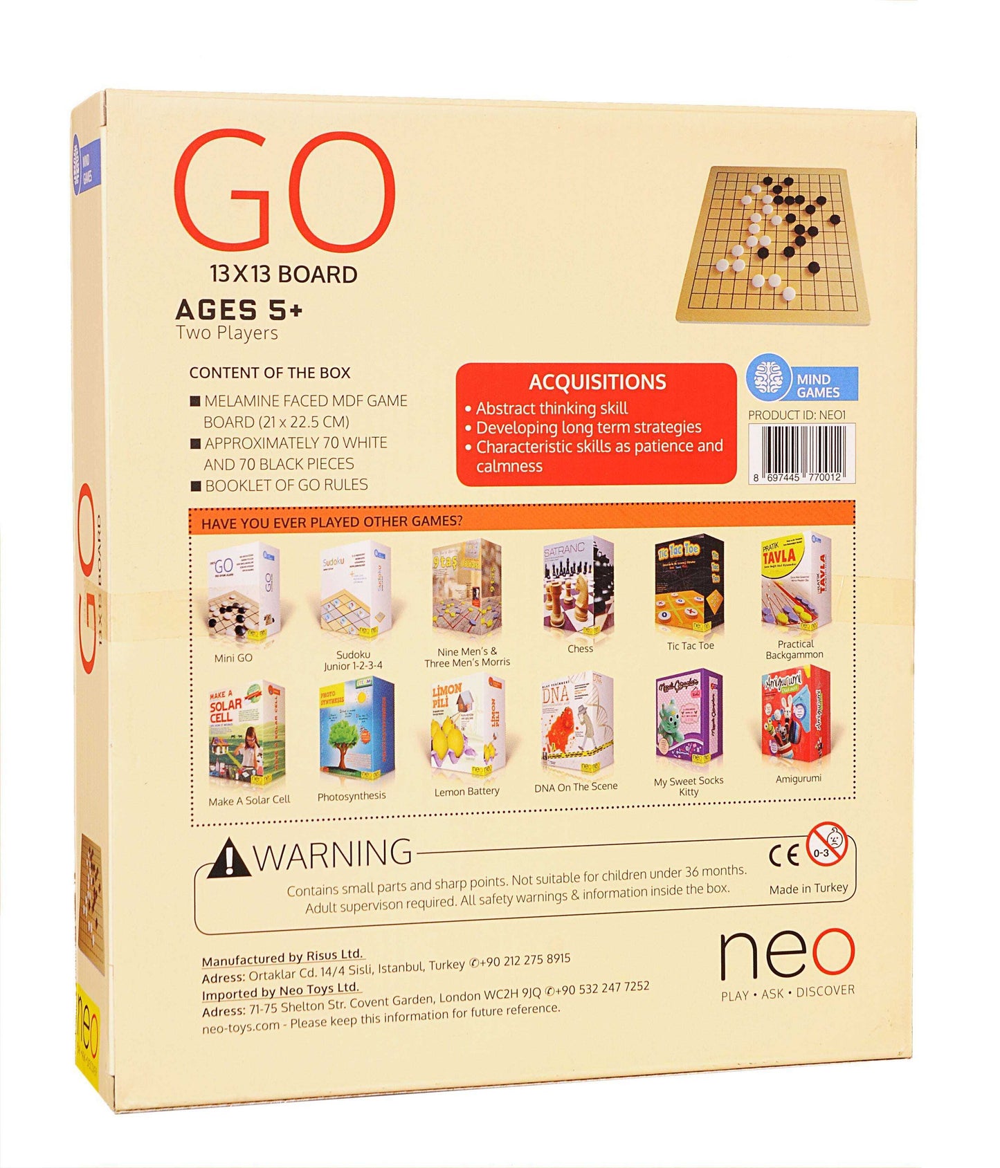 GO Wooden Game Board Toys