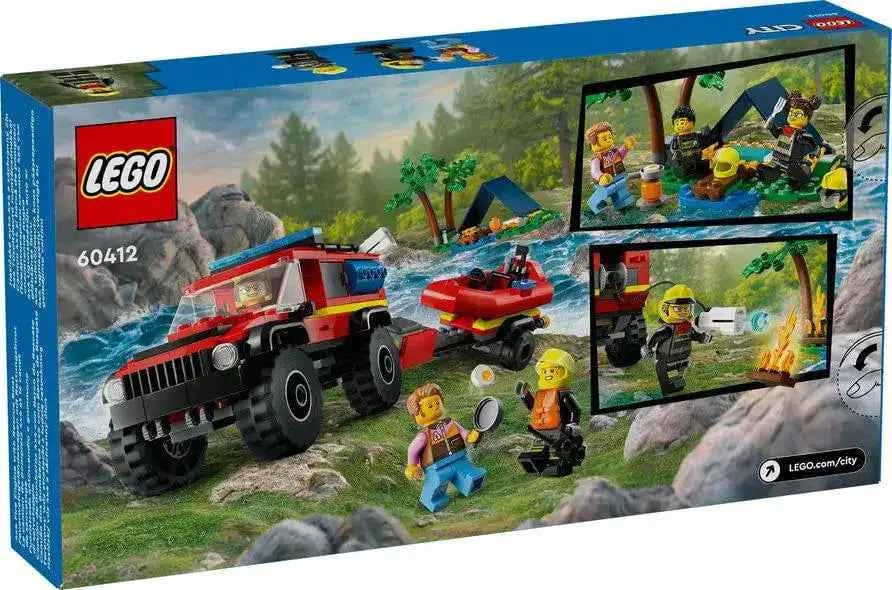 Lego City 4x4 Fire Truck with Rescue Boat Toys & Games > Toys > Construction Toys > Interlocking Blocks > LEGO > LEGO City