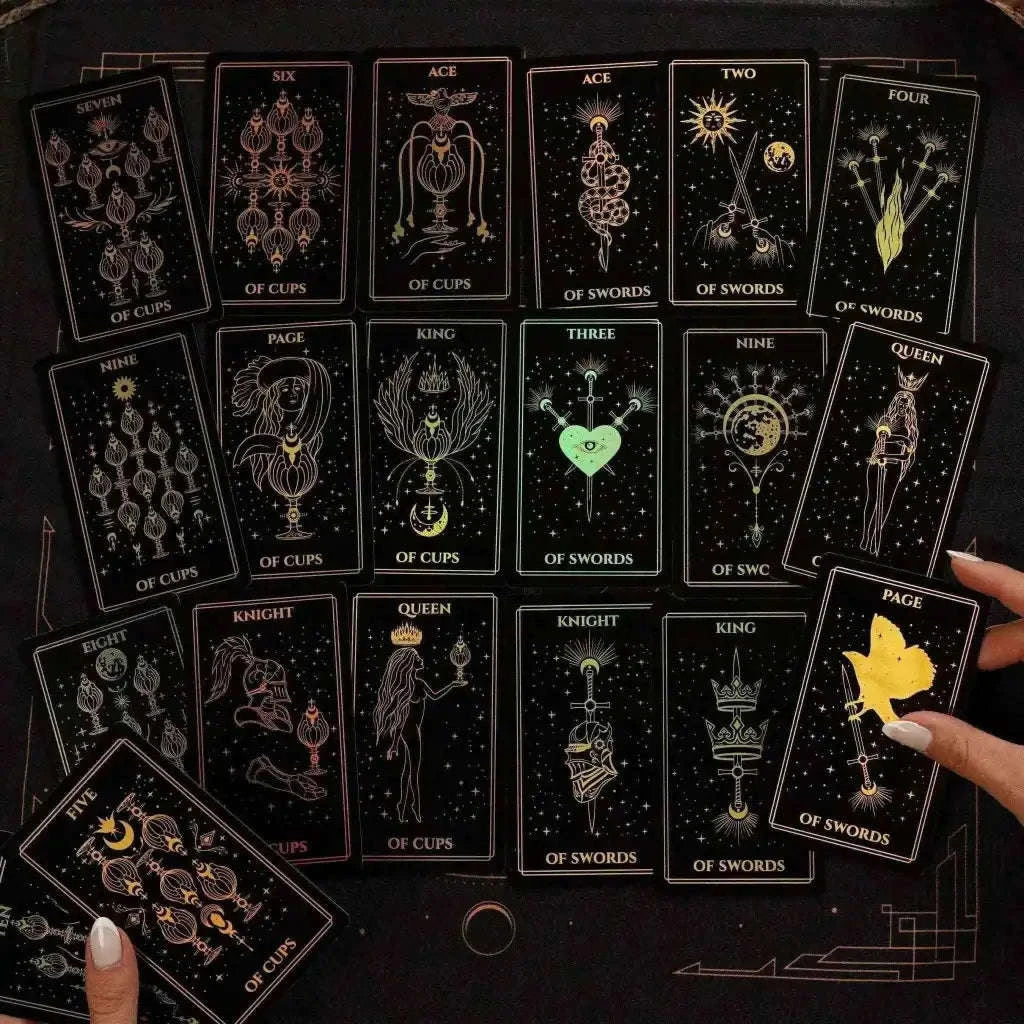 Moonlight Tarot Cards Gold Rainbow Foil Adults