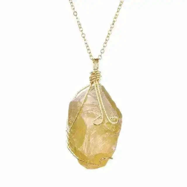 Natural Gemstone Chakra Necklace - Energy Healing Crystal Pendant Tech Accessories