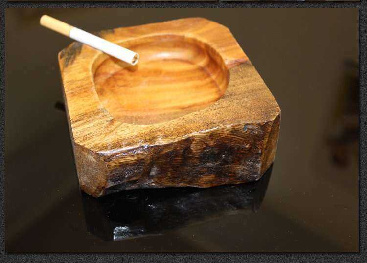 Natural Wooden Ashtray for Stylish Smoking Experience Kitchen