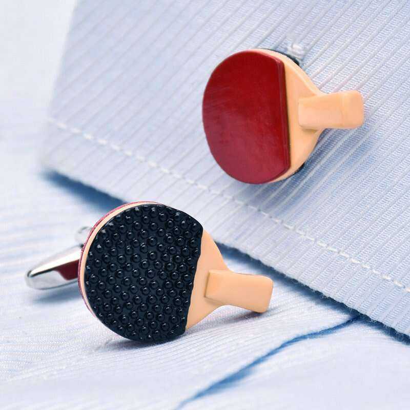 Ping Pong Paddle Cufflinks for the Elegant Sports Aficionado Cufflinks