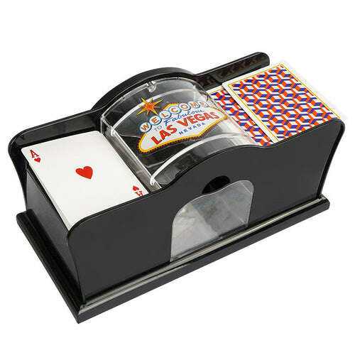 Poker Card Hand Cranked Shuffler for Easy Card Shuffling Black Home & Garden