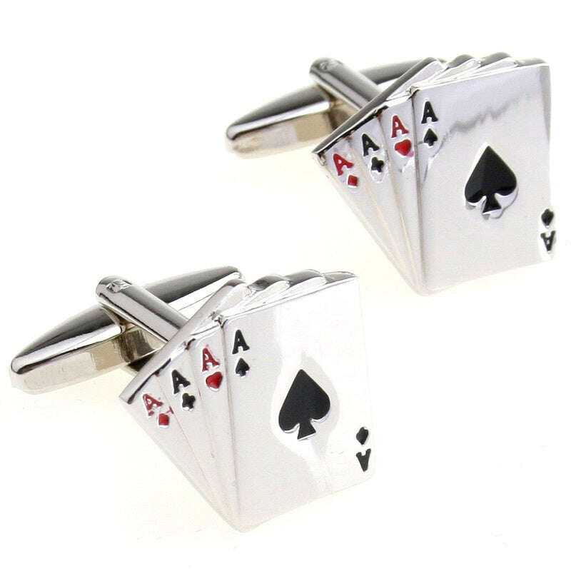 Poker Cufflinks for Stylish Gamblers and Enthusiasts Cufflinks