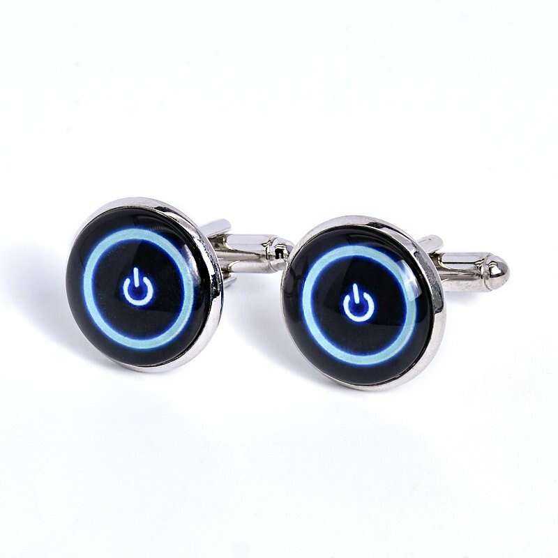 Power Button Cufflinks for Tech Enthusiasts and Stylish Dressers Home & Garden