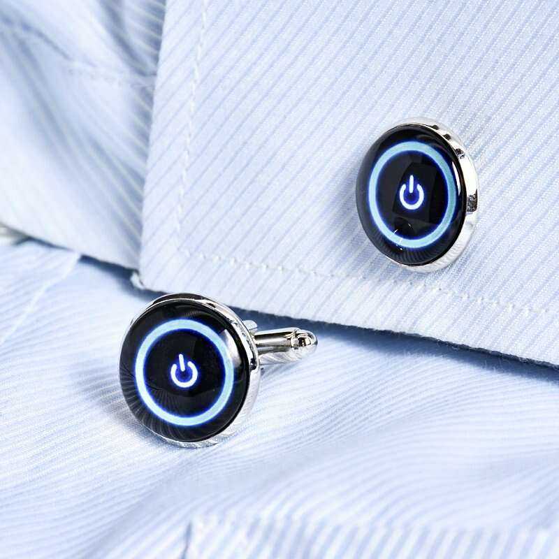 Power Button Cufflinks for Tech Enthusiasts and Stylish Dressers Home & Garden