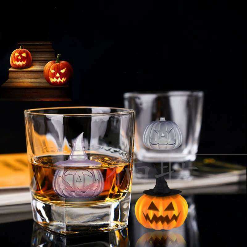 Pumpkin Lantern Ice Tray for Festive Halloween Treats Home Decor