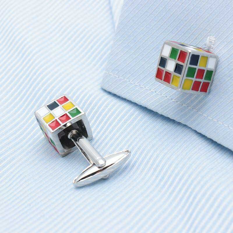 Rubik's Cube Cufflinks for Stylish and Unique Accessories Cufflinks