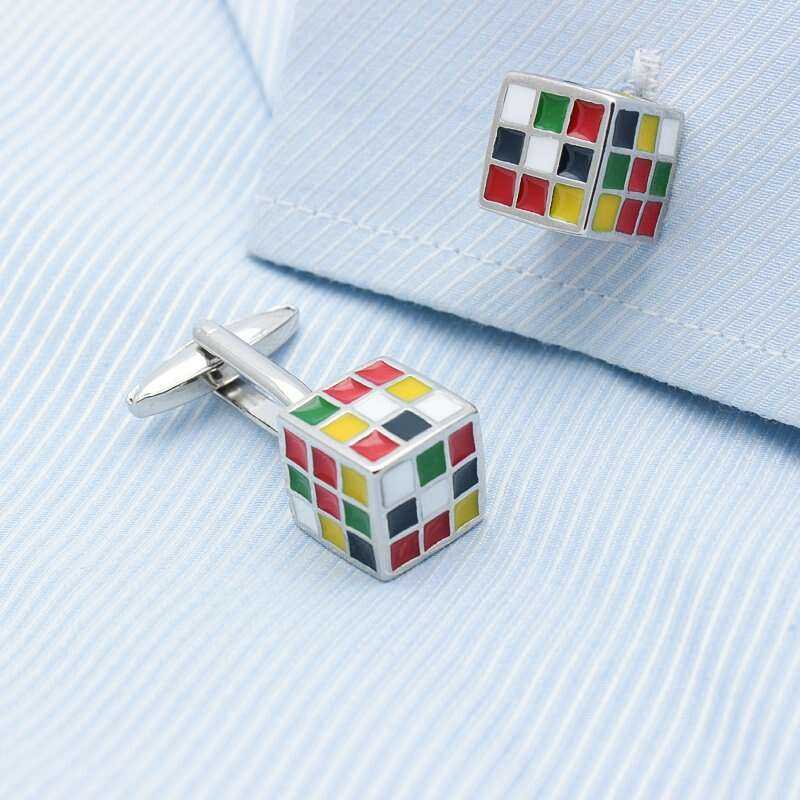 Rubik's Cube Cufflinks for Stylish and Unique Accessories Cufflinks