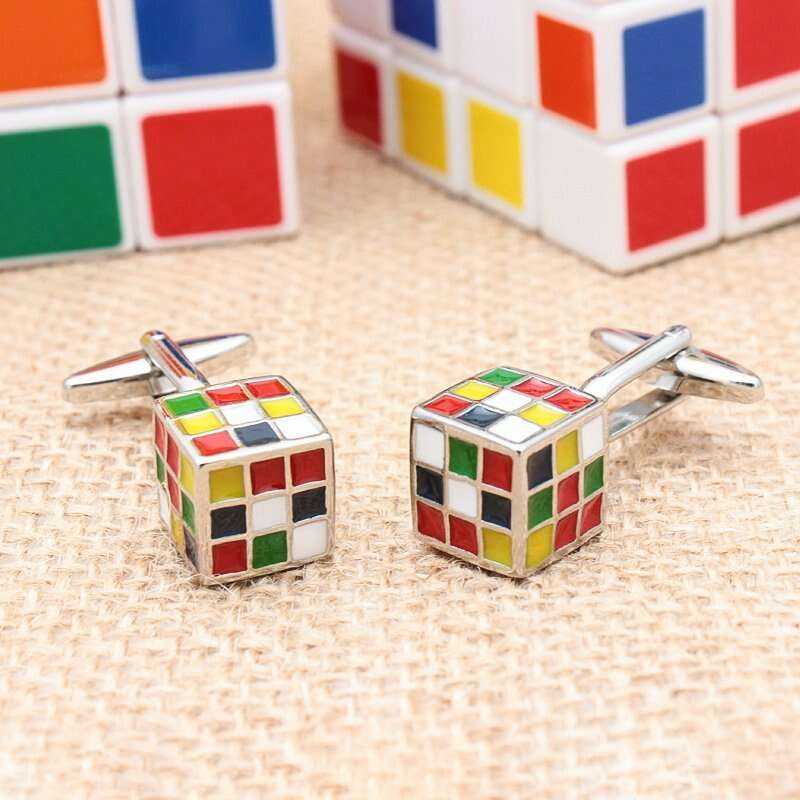 Rubik's Cube Cufflinks for Stylish and Unique Accessories Cufflinks